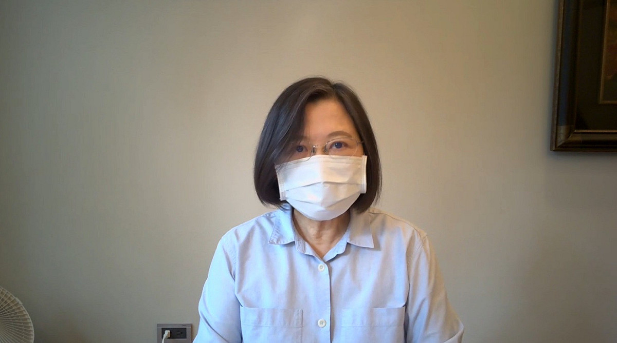 總統蔡英文今用全日文在推特發文表示要申請加入TPP，希望獲得日本網友的支持。 圖：民進黨提供（資料照片）