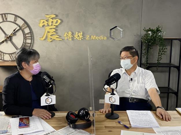 新竹縣長楊文科今天接受媒體人黃光芹專訪，鬆口表態支持朱立倫。 圖：新竹縣政府提供