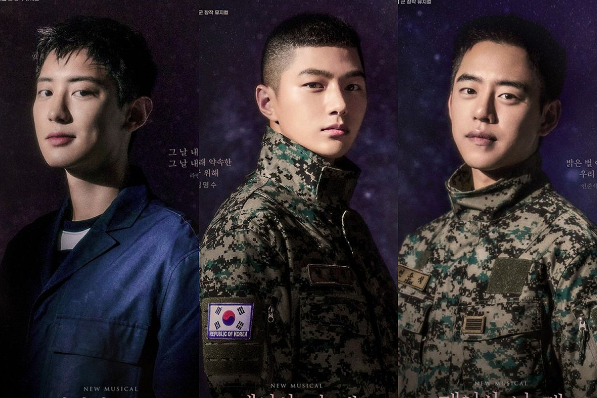 EXO成員燦烈、INFINITE成員L及B.A.P成員大賢(左至右)將共同演出南韓原創音樂劇《Meissa之歌》。 圖：翻攝自IG/howfarms01