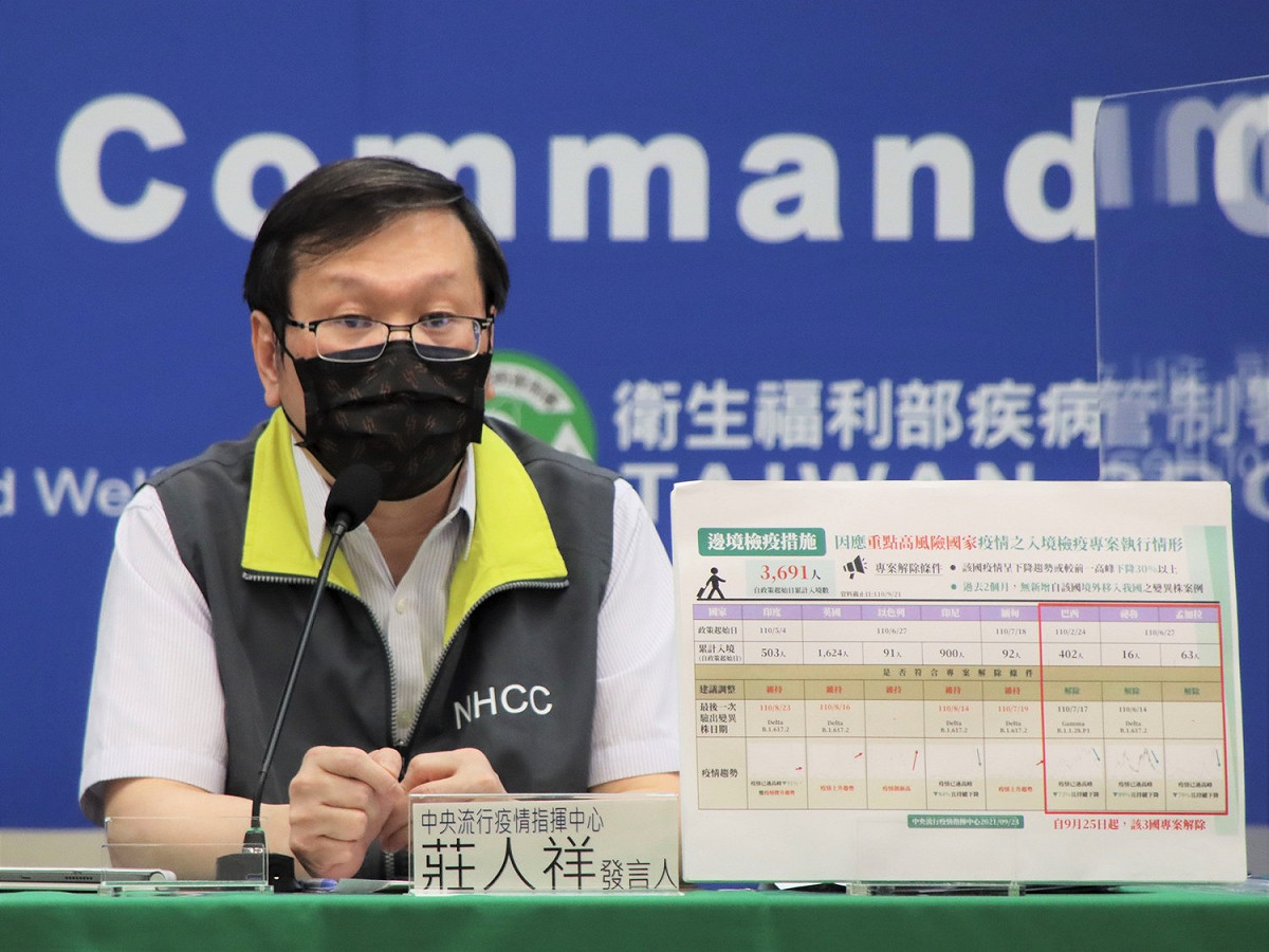 疫情指揮中心發言人莊人祥。 圖：中央流行疫情指揮中心/提供