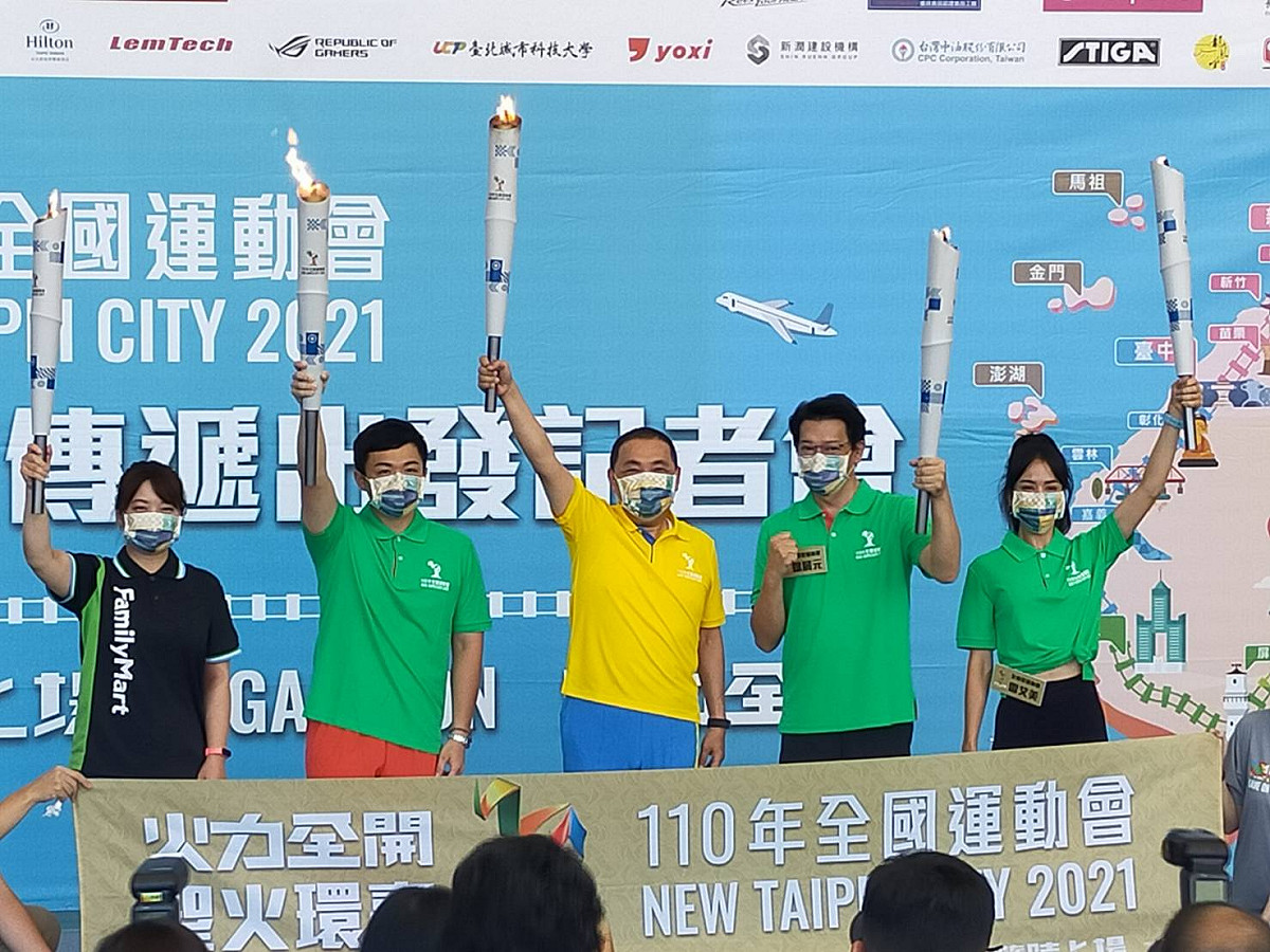 全國運動會10/16將在新北登場，市長侯友宜宣布，考量防疫及選手安全優先，賽事期間暫時不開放民眾入場觀賽。 圖：林昀真/攝