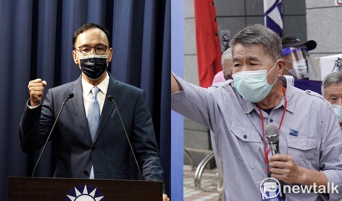 朱立倫和張亞中合成照。 圖：張良一攝/新頭殼合成