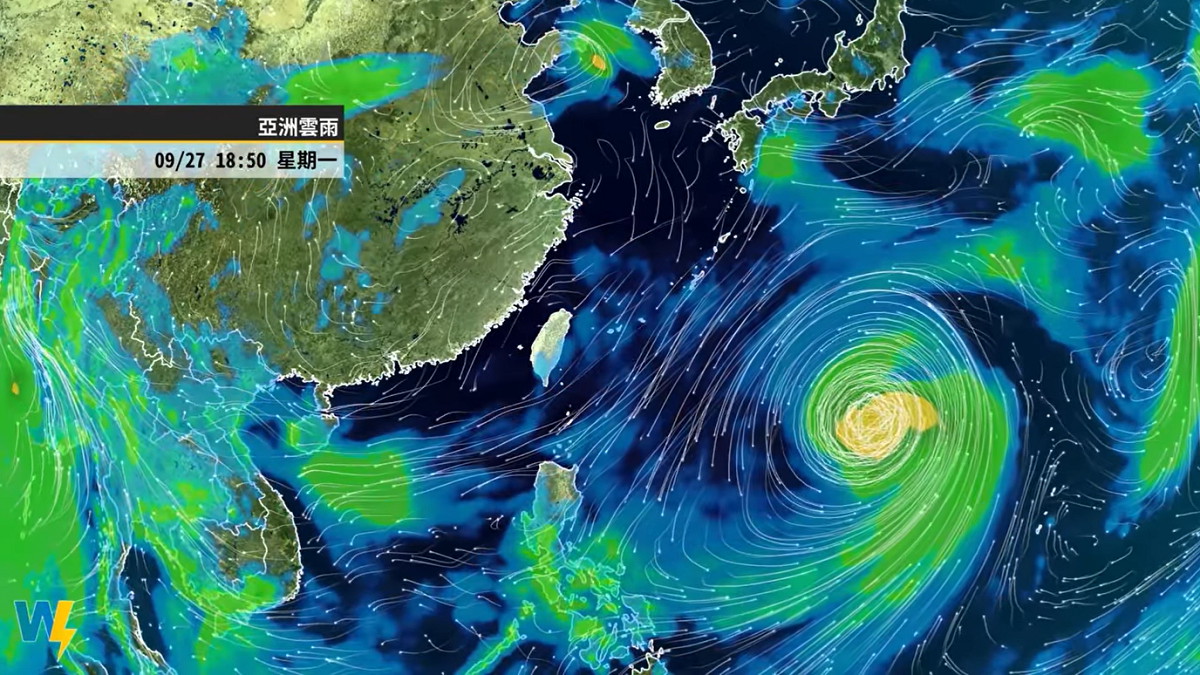 彭啟明表示受到蒲公英颱風的影響，東半部和北部容易有短暫陣雨。 圖：翻攝自氣象達人彭啟明臉書