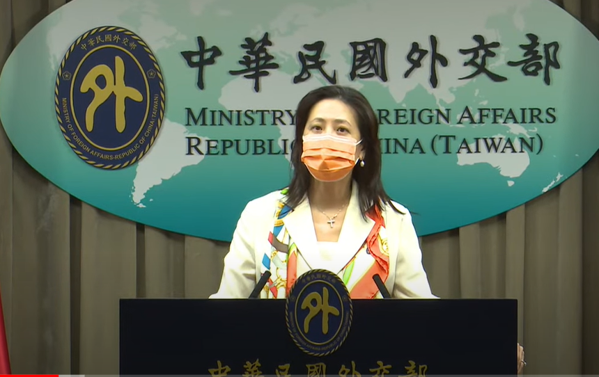 外交部發言人歐江安。 圖：擷自外交部直播影片（資料照片）