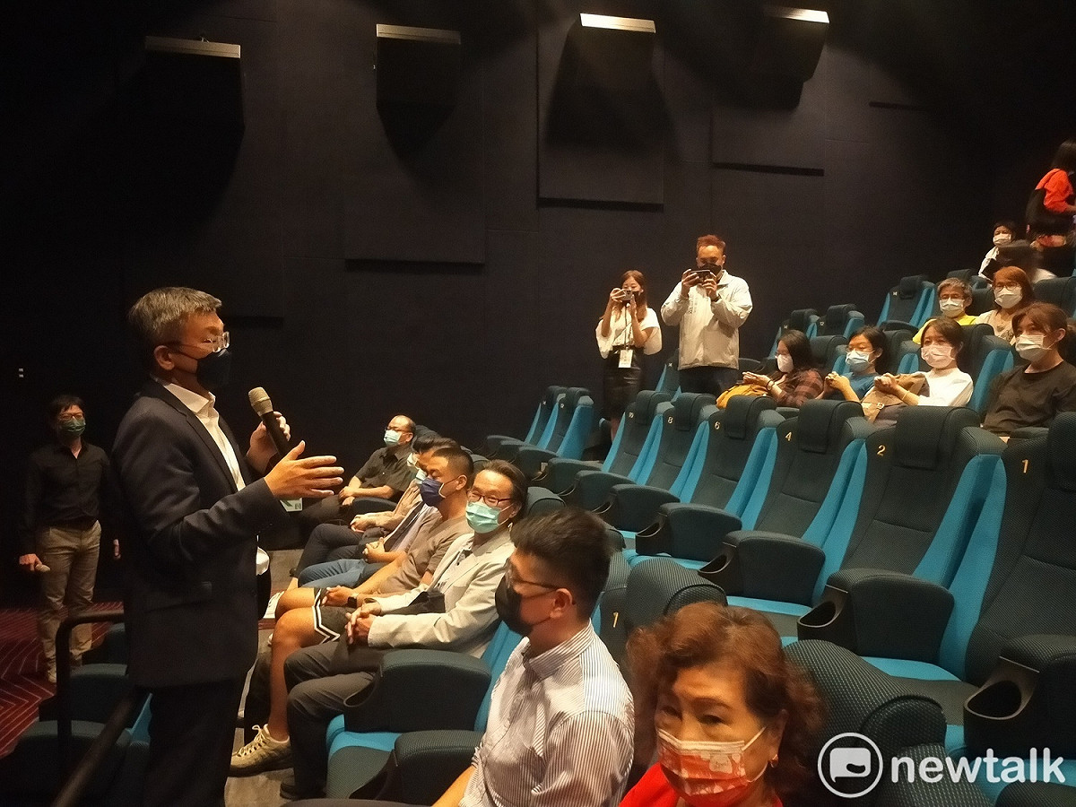 蔡其昌請大家要支持台灣電影。 圖：唐復年/攝