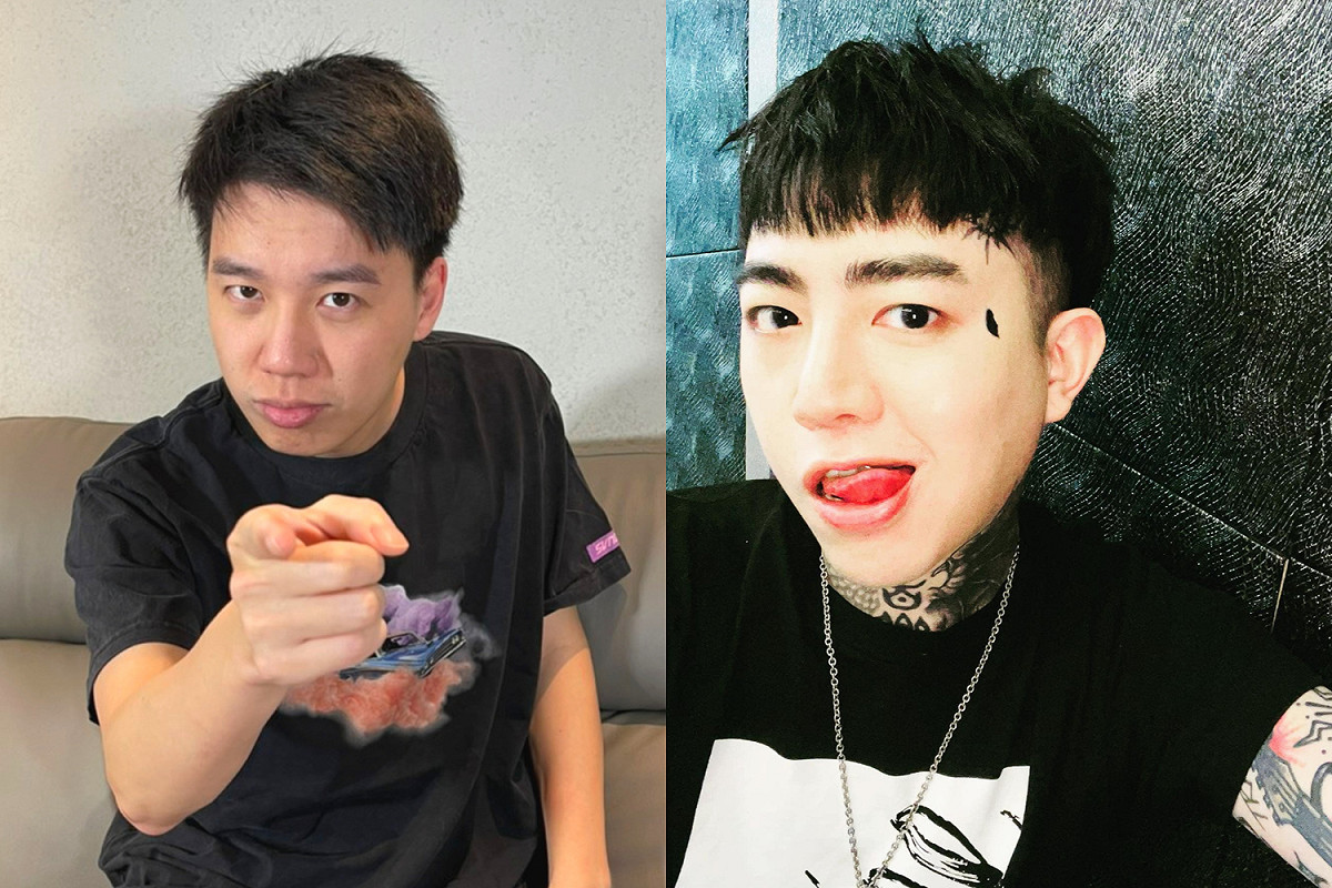 Toyz(左)涉嫌販毒被捕，多次涉及毒品的謝和弦(右)發文力挺。 圖：翻攝自Toyz、謝和弦臉書