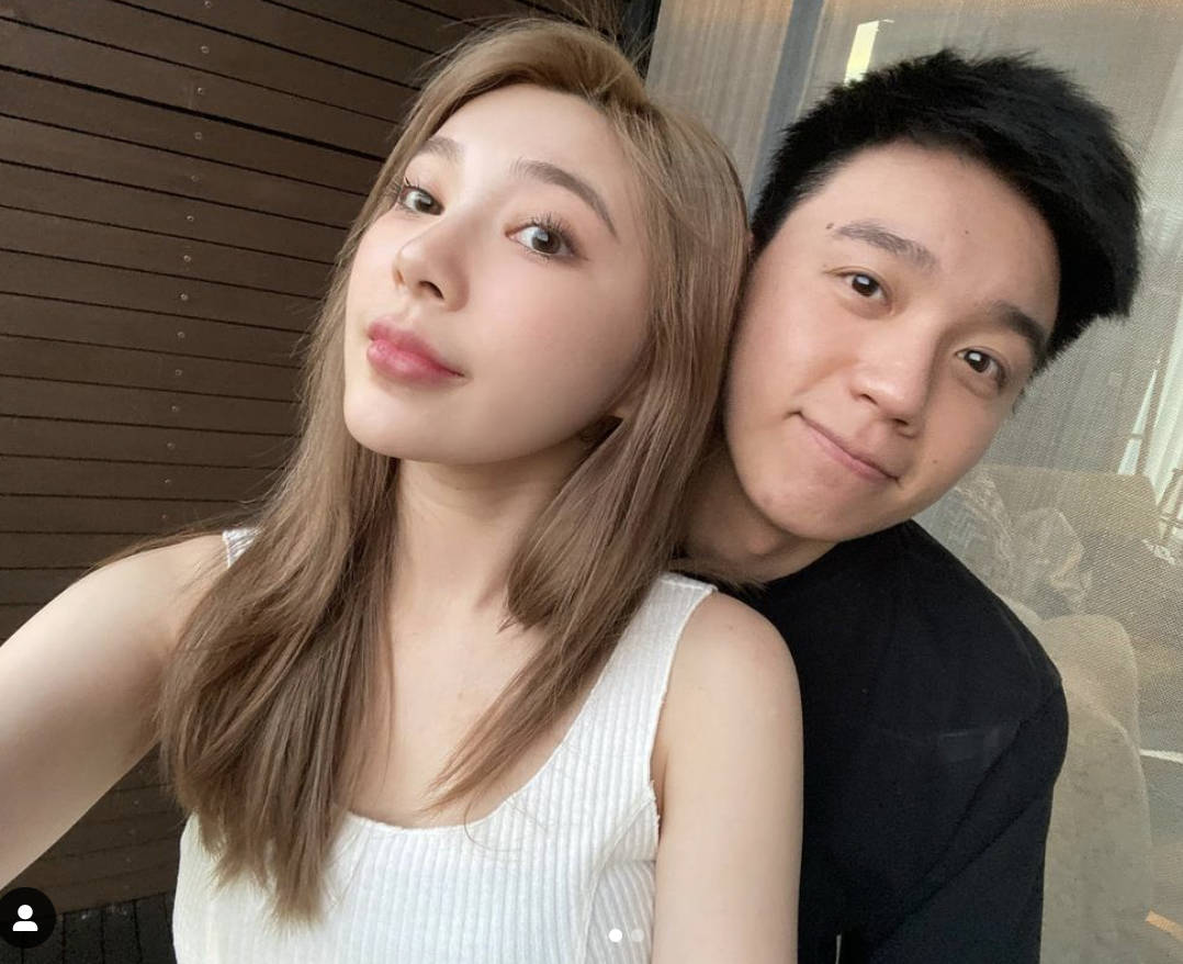 奈奈今年七月發出與男友Toyz合照。 圖：翻攝IG/奈奈