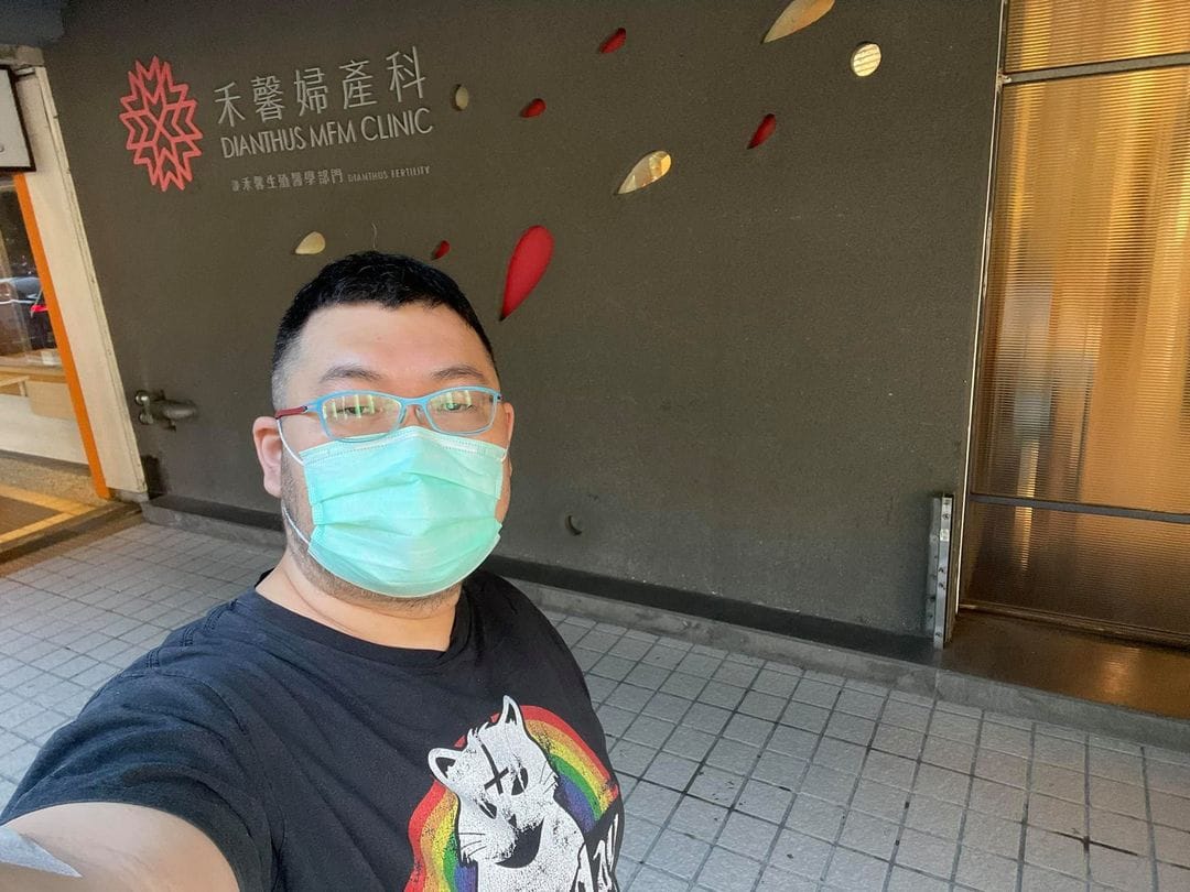 四叉貓昨日打高端的二劑疫苗。 圖：取自四叉貓臉書