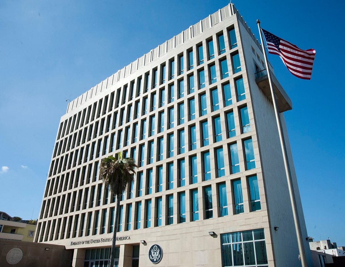 美國駐古巴大使館。 圖: 翻攝自USEmbCuba臉書