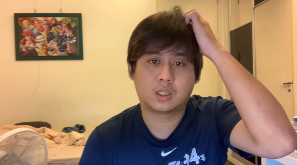 老K昨(2)發布聲明影片，表示自己堅決不向龍龍道歉。 圖: 翻攝自Youtube
