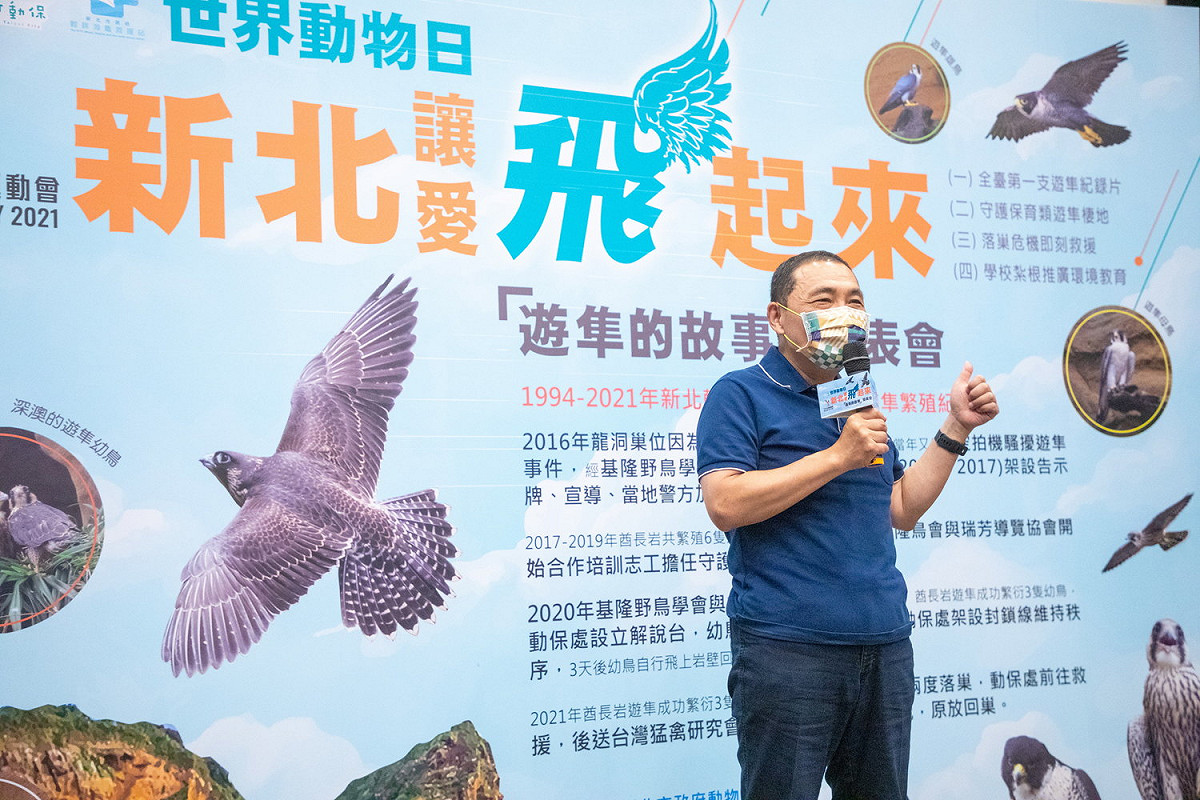 全台首支「遊隼」紀錄片發表會 侯友宜籲天天都是世界動物日