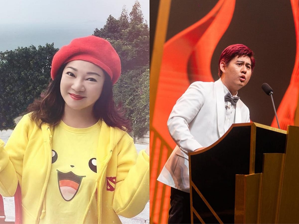 老K(右)被挖出過去的一段演出，內容竟大開白冰冰(左)女兒白曉燕命案的惡毒玩笑。 圖：翻攝自臉書
