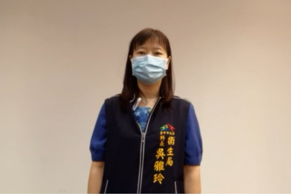 台中市衛生局科長吳雅玲說明後續處置情形。 台中市政府/提供