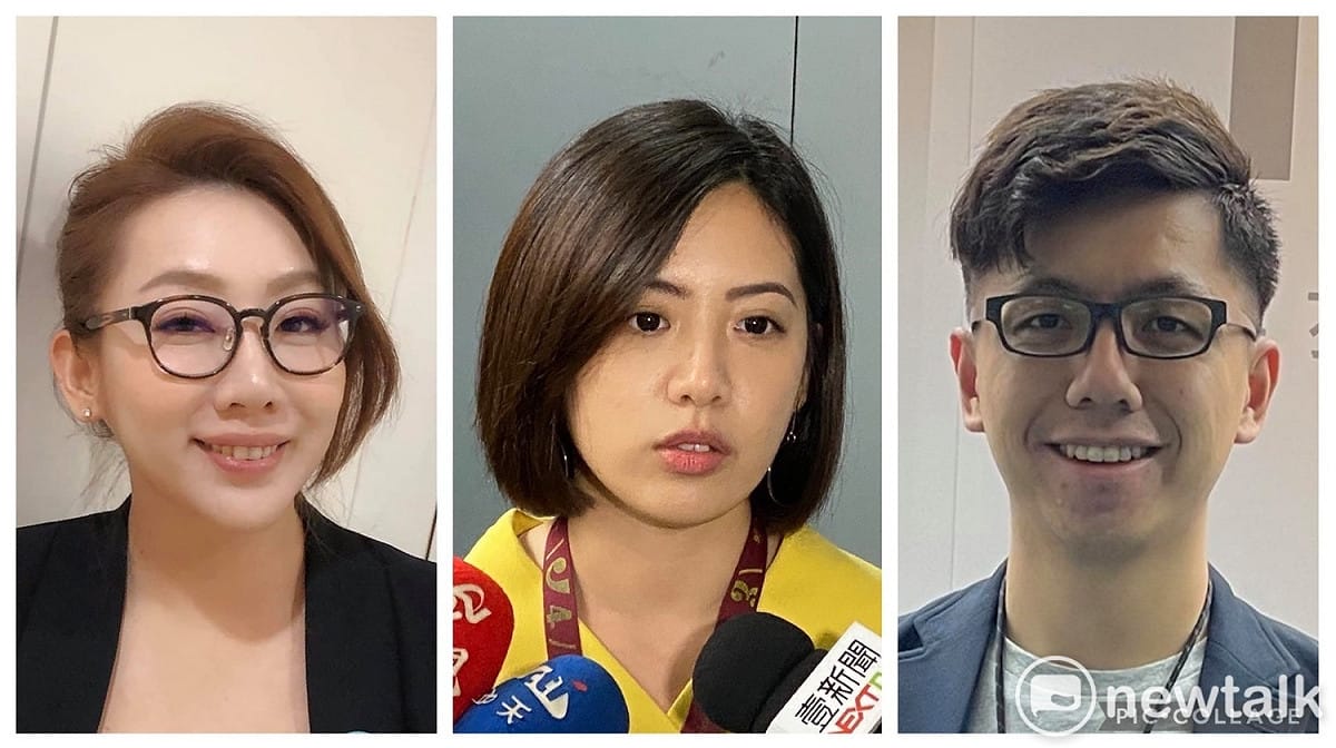 台北市3位副發言人林珍羽（左起）、黃瀞瑩、魏佑任都有意參選2022台北市議員。 圖：新頭殼合成照