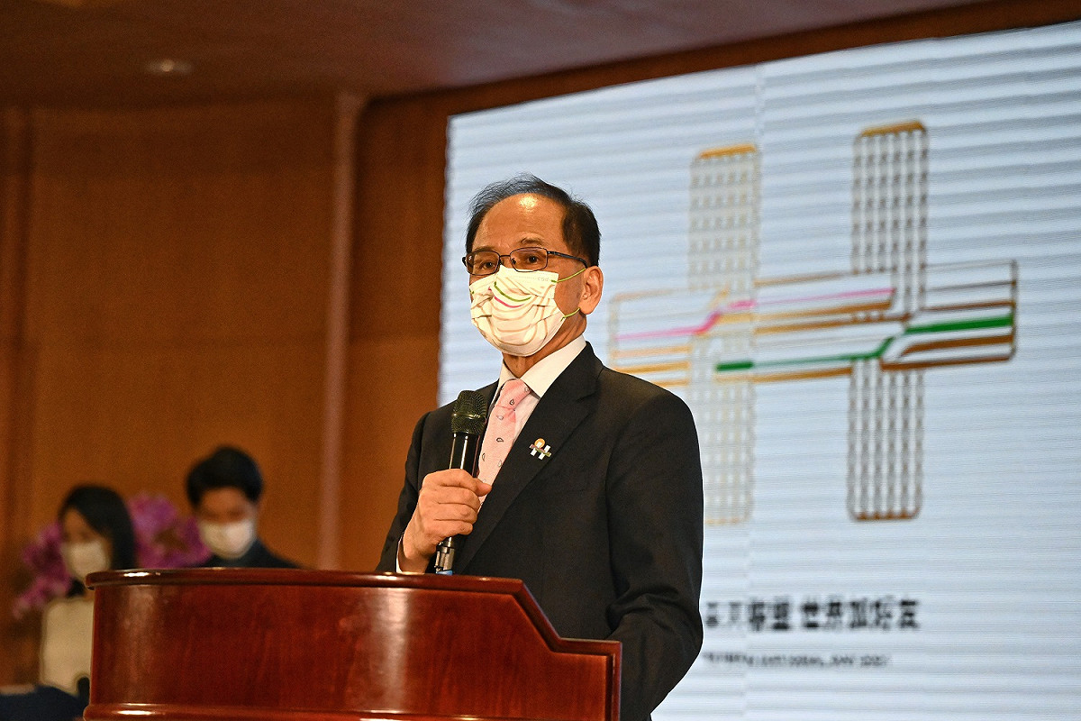 國慶籌備委員會今(5)日召開記者會，由主任委員游錫堃院長主持。 圖：慶籌會提供