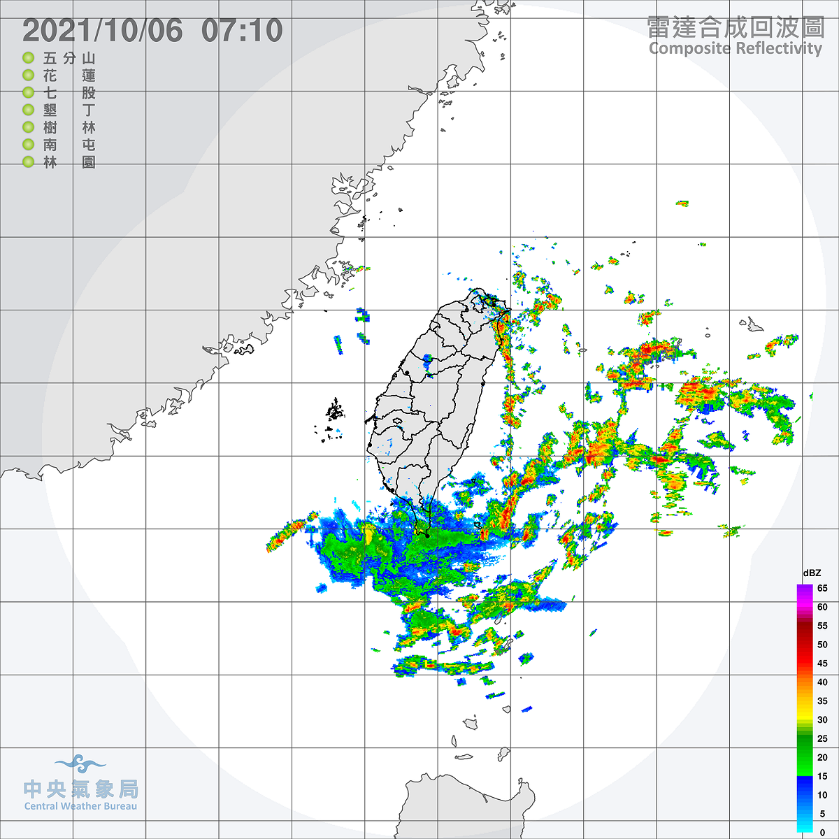 今天受到偏東風影響，迎風面的北海岸、東半部與恆春半島仍然有局部短暫雨機率，背風面的西半部還是晴朗偏熱的天氣。 圖：中央氣象局/提供