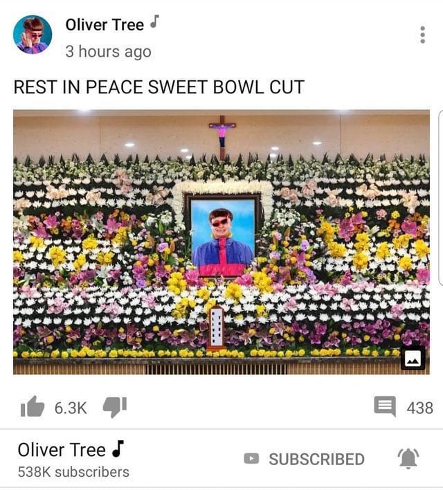 Oliver Tree惡搞鐘鉉靈堂照，引發網友眾怒。 圖：翻攝自推特