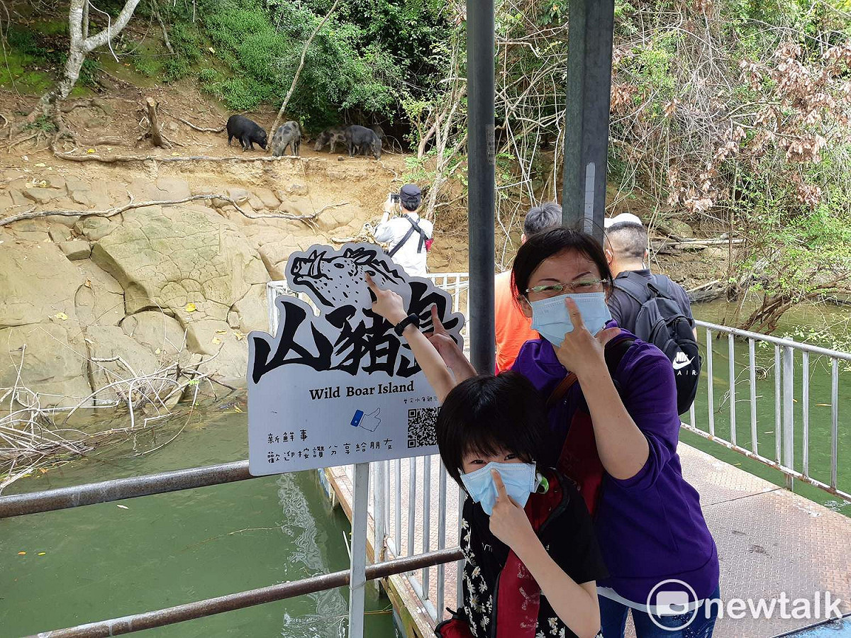嘉義縣大埔鄉的山豬島適合親子同遊。 圖：蔡坤龍/攝