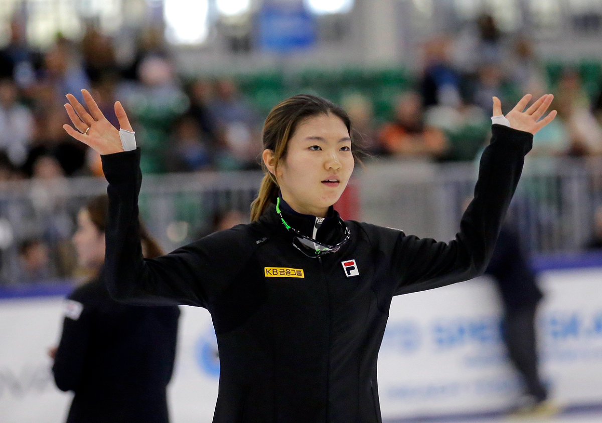韓國女子短道速滑運動員沈錫希。 圖 : 達志影像/美聯社 提供