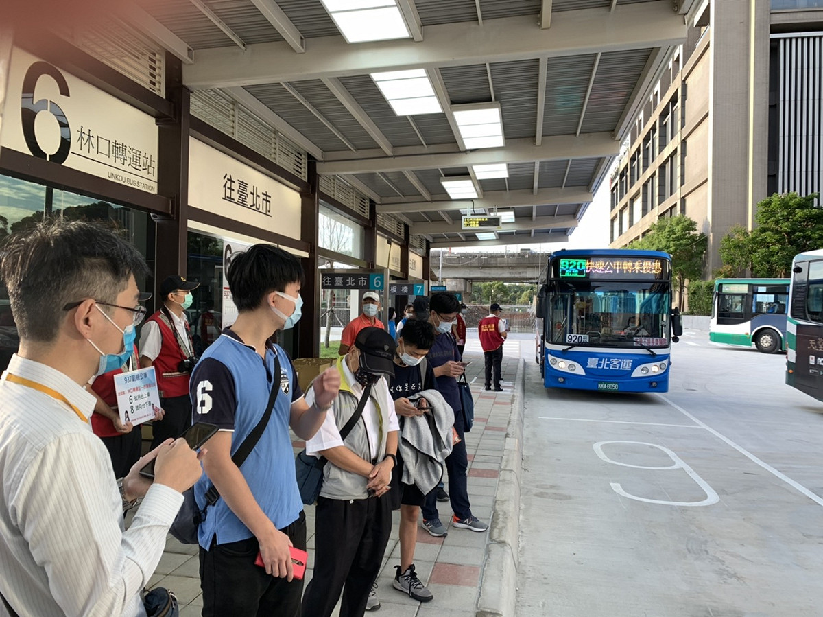 林口公車轉運站今天起試營運。 圖：新北市交通局提供