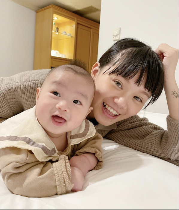 網紅陳彥婷育有一子「小黃金」。 圖：翻攝fb/陳彥婷