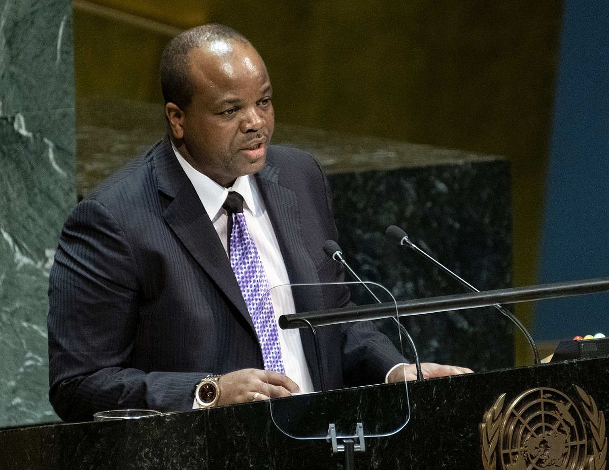 史瓦帝尼國王恩史瓦帝三世（Mswati III）。 圖：達志影像/美聯社