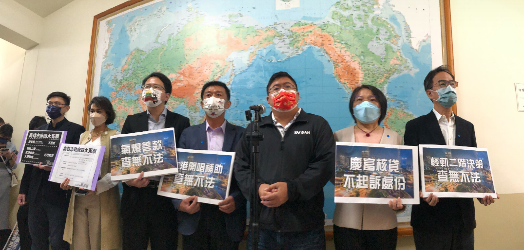 許智傑、邱志偉、邱議瑩、賴瑞隆呼籲國民黨團別抹黑。 圖 : 許智傑辦公室 / 提供