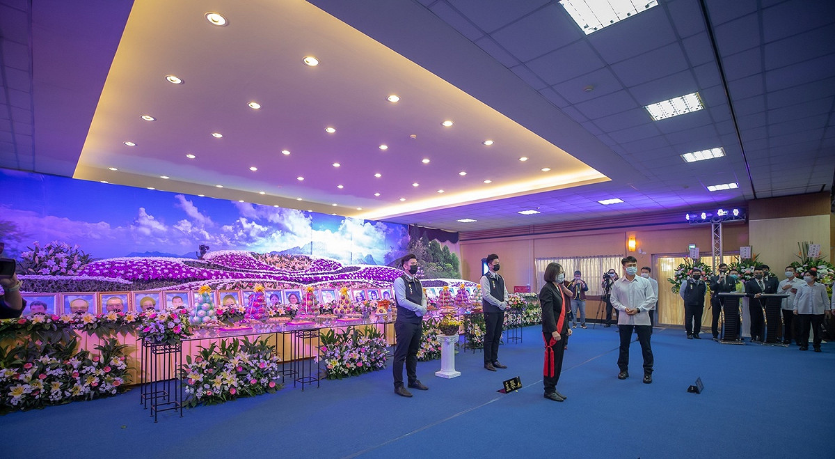 總統蔡英文22日出席城中城大火罹難者公祭。 圖：總統府提供