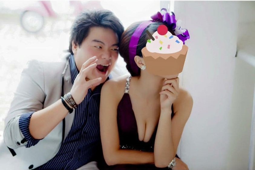 呂捷分享和他老婆的婚紗照。 圖：取自呂捷臉書