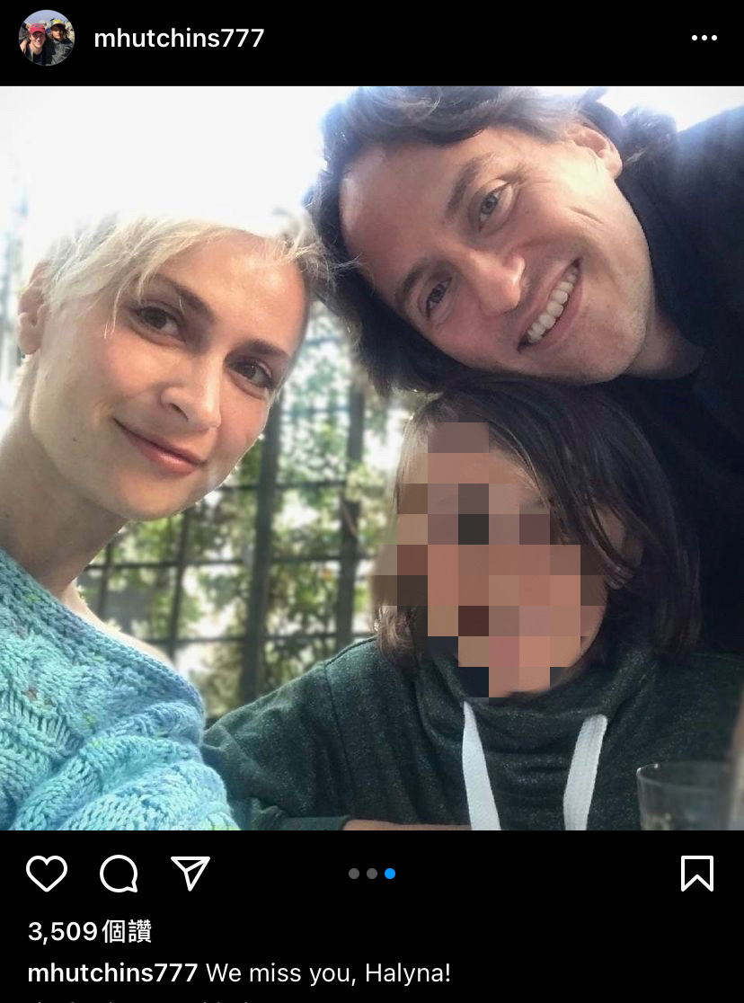 攝影師哈里娜的丈夫馬修曬一家三口的合照，來弔念愛妻。 圖：翻攝自IG