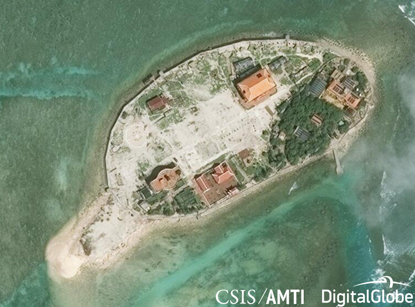越南畢生礁2016年12月17日衛星照片。 圖：翻攝CSIS/AMTI網頁