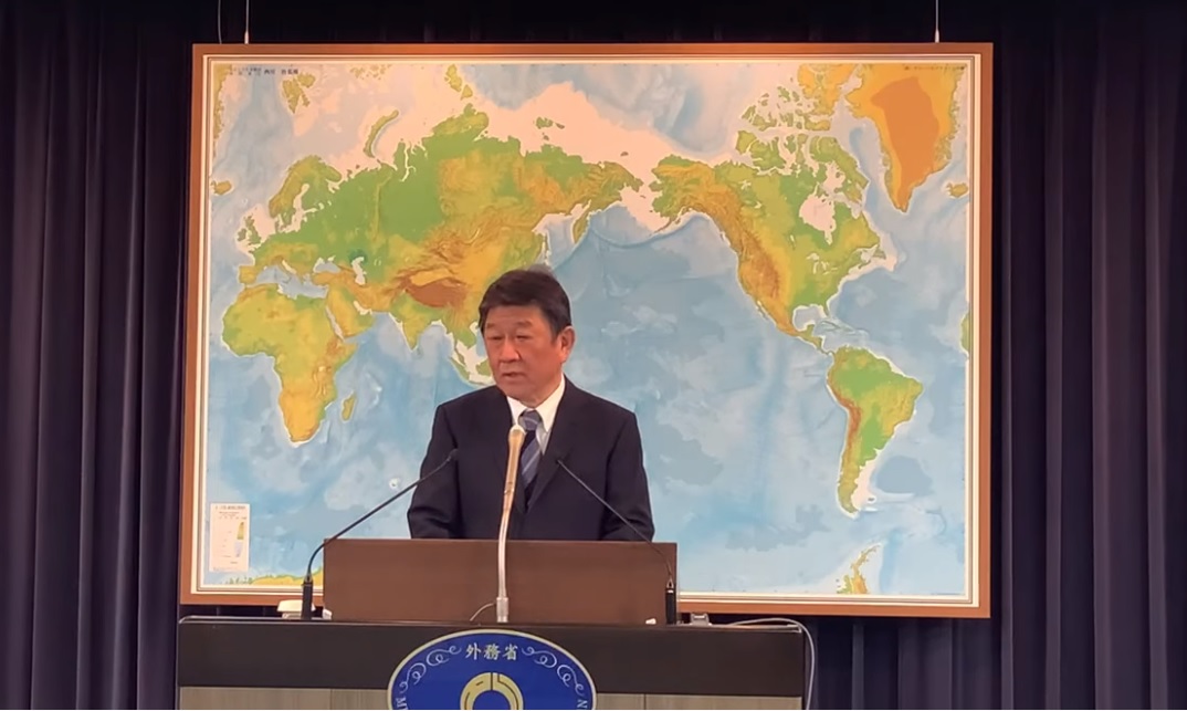 日本外務大臣茂木敏充 圖：翻攝自外務省YouTube