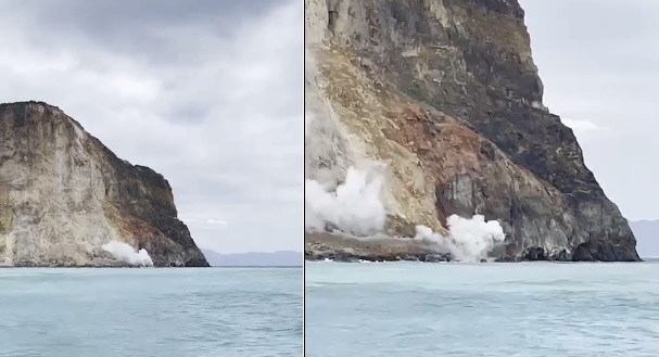 「龜島磺煙」是龜山島8景之一。 圖:翻攝自臉書