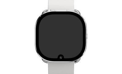 Meta（臉書）研發的智慧手錶照片外流，外觀神似Apple Watch。 圖：翻攝自Bloomberg