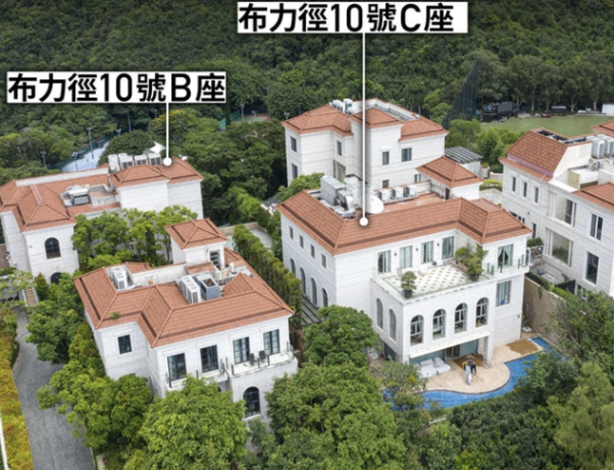 中國恒大集團創辦人許家印位於香港布力徑 10 號的洋房。房源為一幢三層獨立大宅，配備私人花園及室內升降機。 圖：翻攝自騰訊網