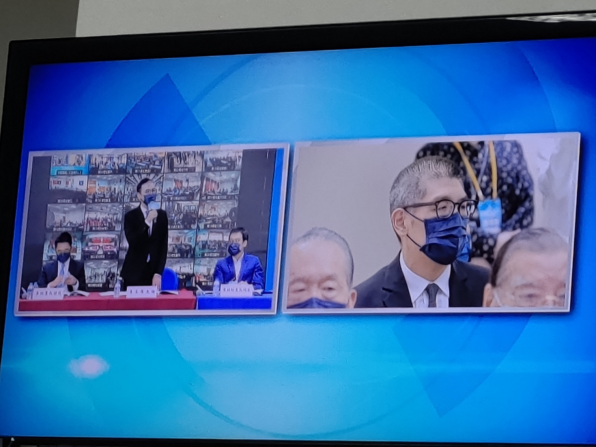 國民黨主席朱立倫宣布連勝文為國民黨副主席。 圖：黃建豪/翻攝