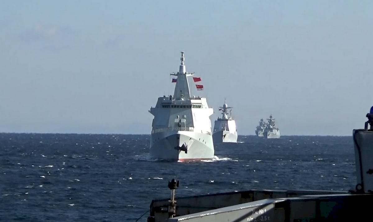中俄在 2021 年聯合軍演。 圖：翻攝自俄羅斯國防部官網（資料照）