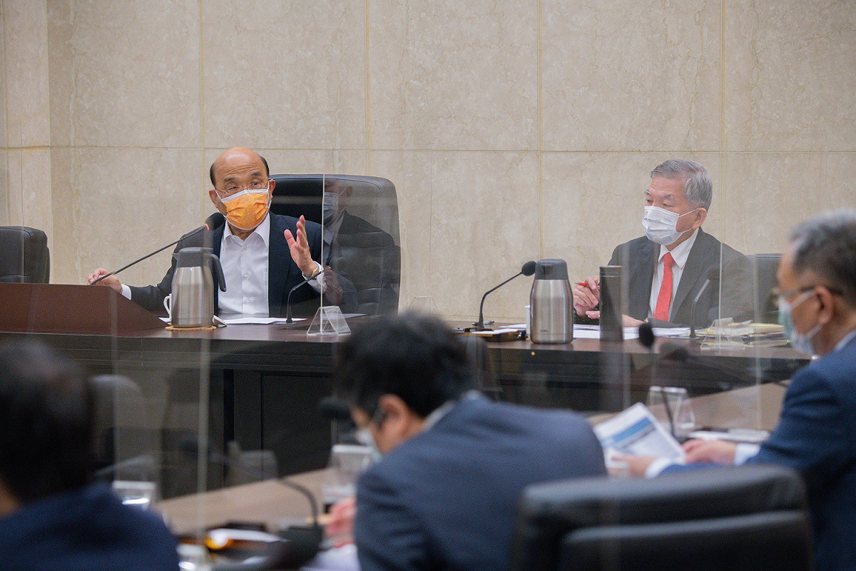 行政院長蘇貞昌院長今（1）日上午召開擴大防疫會議。 圖：行政院提供（資料照）