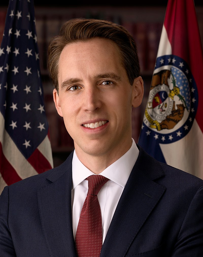 美國共和黨籍參議員霍利（Josh Hawley）提出法案，協助台灣部署阻止中國入侵的不對稱防衛能力。 圖：取自維基百科公有領域（資料照）