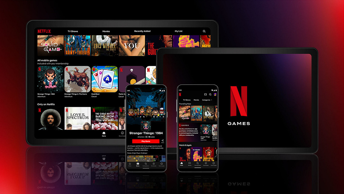 Netflix宣布，訂閱用戶可透Netflix app下載5款獨家手遊。 圖：翻攝自Netflix官網