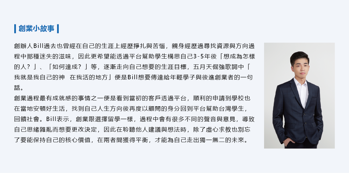 留學內容品牌WillStudy創業小故事。 圖：創夢市集／提供