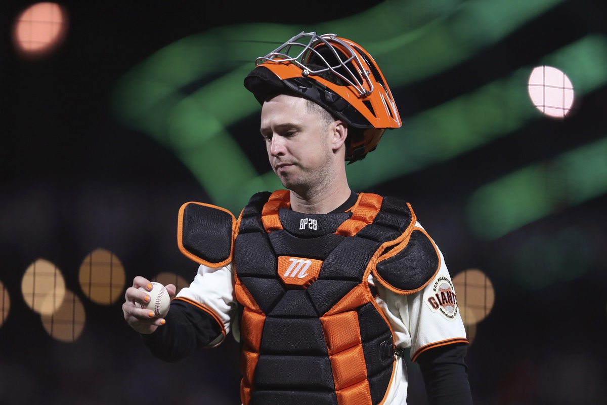 舊金山巨人鐵補Buster Posey。 圖／美聯社／達志影像