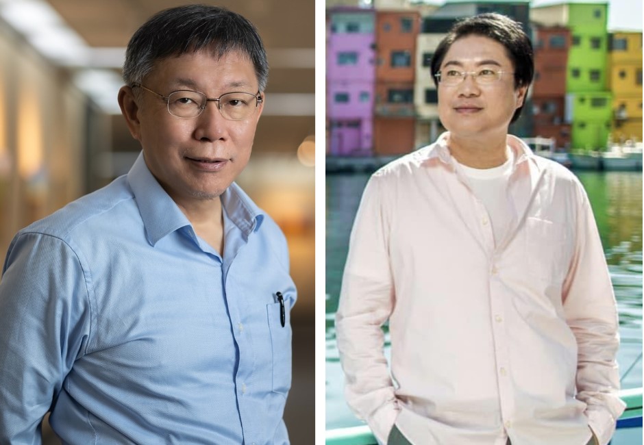 台北市長柯文哲（左）和基隆市長林右昌（右），近期為了基隆捷運計畫頻頻隔空交火，柯文哲總聲量遠遠超過林右昌。 image source：柯文哲、林右昌臉書