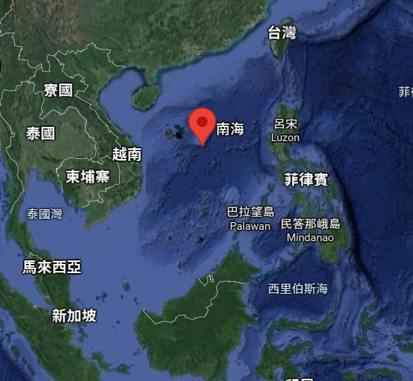 南海資源豐富，眾多周邊國家聲稱有其全部或部份主權 圖：GoogleMap 合成示意圖