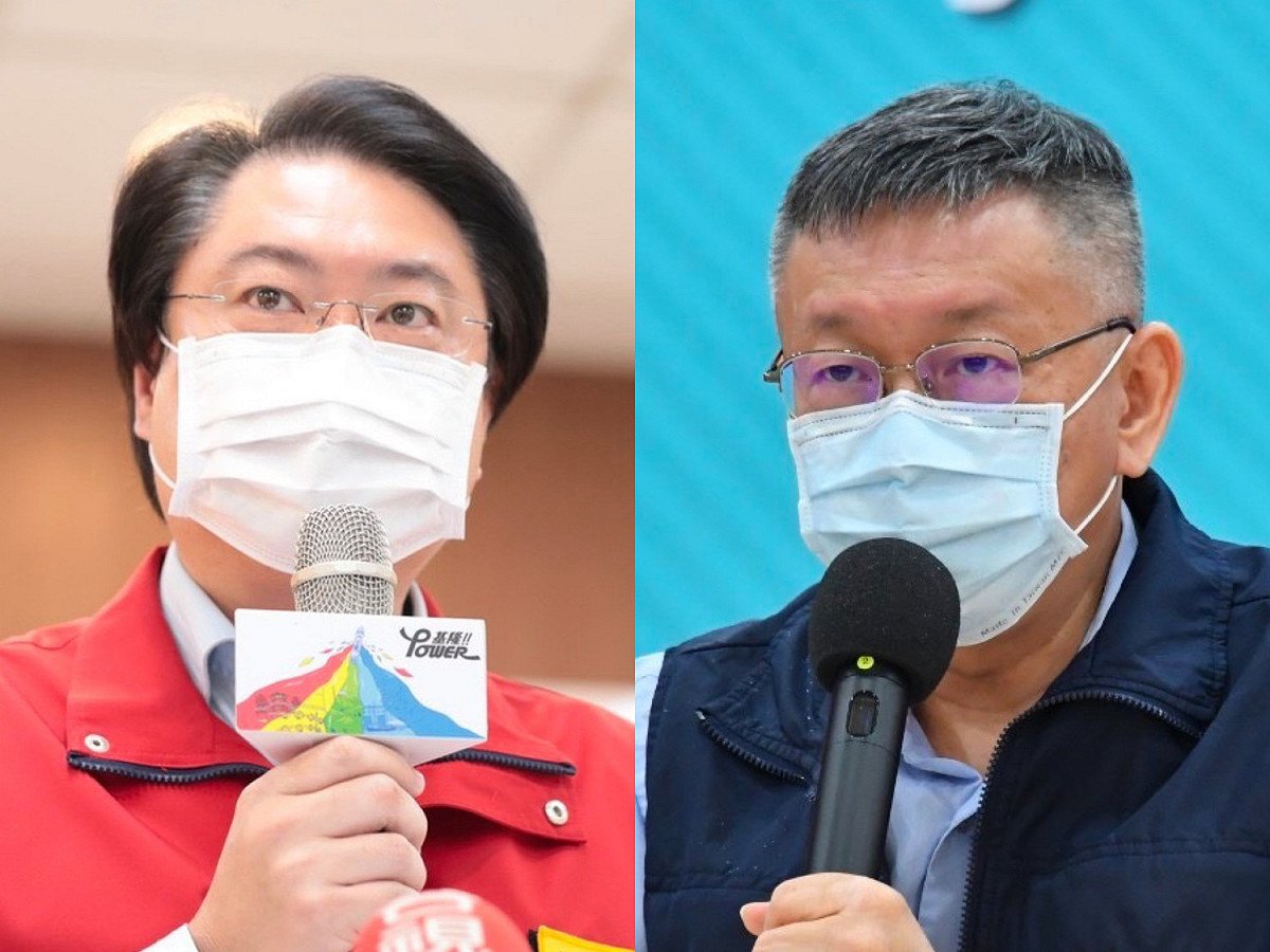 基隆市長林右昌（左）及台北市長柯文哲（右）。（資料照） 圖：翻攝基隆市政府官網/台北市政府提供（新頭殼合成）