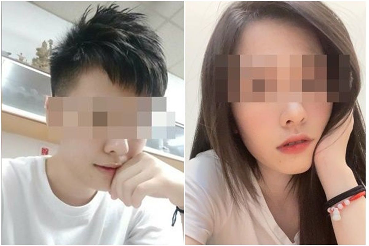 林姓女子2年前留著俐落短髮，打扮中性，但去年底突然變成長髮電眼美女，反差相當大。 圖：翻攝臉書
