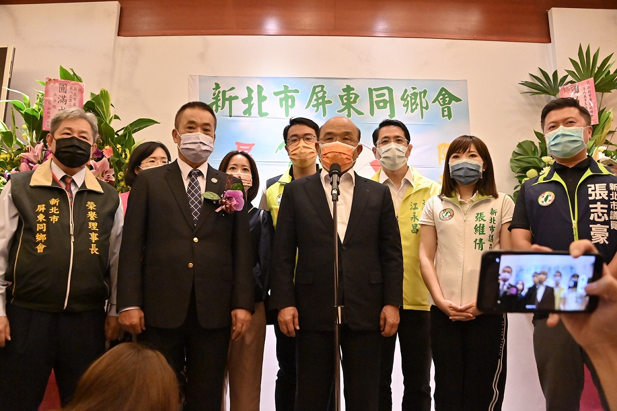 行政院長蘇貞昌今出席新北市屏東同鄉會。 圖：蘇貞昌辦公室 / 提供