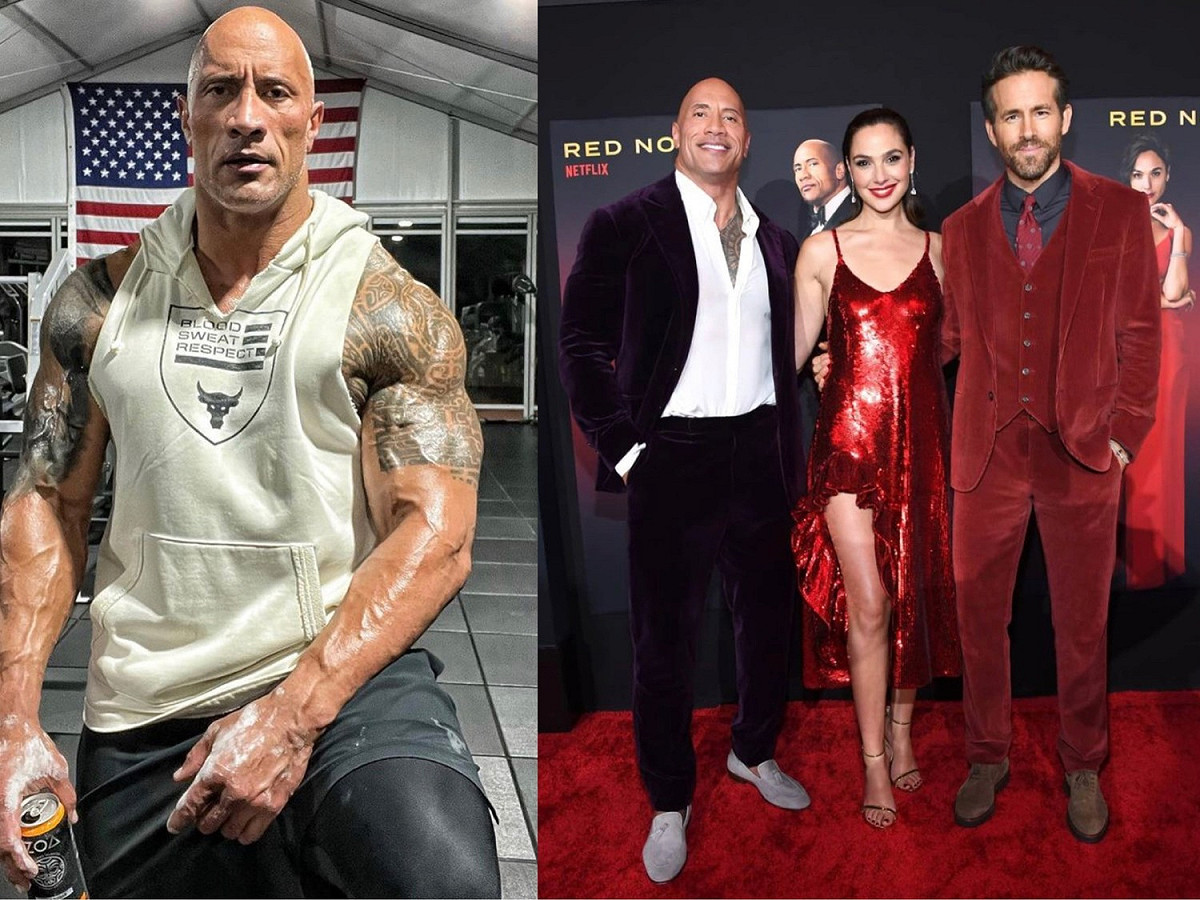 影星巨石強森（Dwayne Johnson）出席新片首映會時，宣布未來拍攝將只會用橡膠槍來進行拍攝。 圖:翻攝自IG