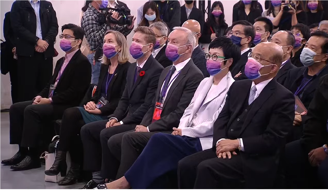 行政院長蘇貞昌今（10）天上午出席2021 TCCF創意內容大會。 圖：擷自直播畫面