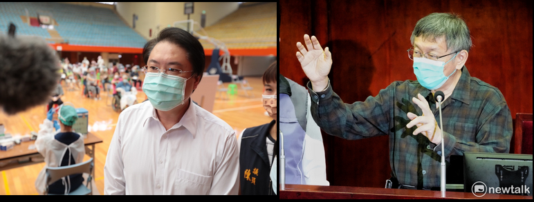 基隆市議員陳明建質疑林右昌是否在蹭聲量，林右昌則回應，最近他的聲量超過柯P，所以柯市長可能有點吃醋。 圖：左圖基隆市政府 / 提供（資料照）、右圖張良一／攝（新頭殼合成）